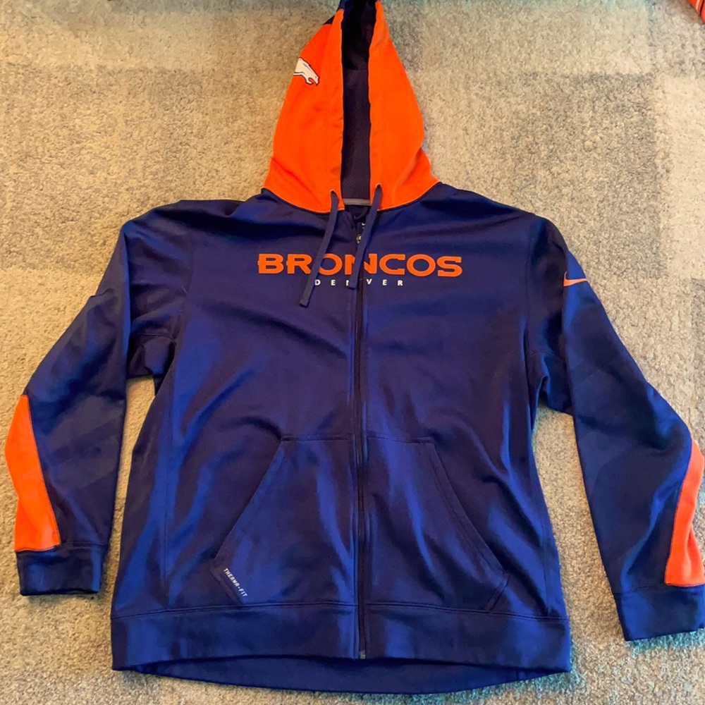 Denver bronco zip up hoodie